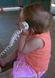 baby language development talking over phone
